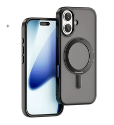 Чехол пластиковый Wiwu Armor Ultra с MagSafe для iPhone 17 с подставкой матовый черный