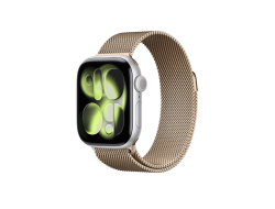 Apple Watch Series 11, 42 мм, корпус из алюминия серебристого цвета, ремешок-петля цвета «сияющая звезда»