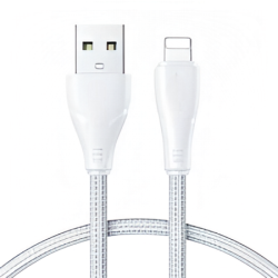 Кабель тканевый Joyroom USB to Lightning 1м белый