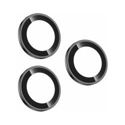 Защитное стекло камеры Глазурь для iPhone 16 Pro/16 Pro Max 3D черное