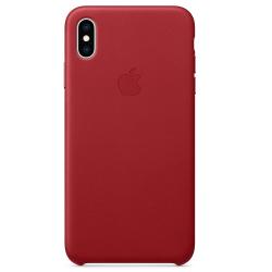 Чехол кожаный Apple Leather Case для iPhone Xs Max красный