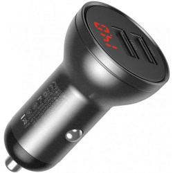АЗУ Baseus Digital Display Car Charger 2USB 4.8A черное