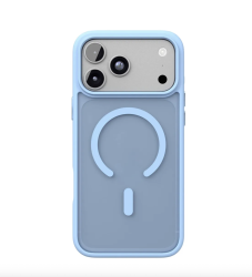 Чехол силиконовый VLP Bloom c MagSafe для iPhone 18 Pro Max голубой