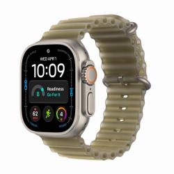 Apple Watch Ultra 4 GPS + Cellular, 49 мм, корпус из натур. титана, ремешок Ocean оливкого цвета