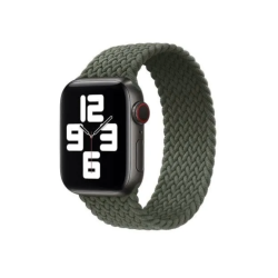 Ремешок для Apple Watch 42/44/45/49 мм монобраслет плетеный М серо-зеленый