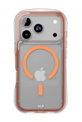 Чехол силиконовый VLP Bubble Case c MagSafe для iPhone 17 Pro Max оранжевый