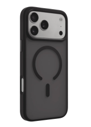 Чехол пластиковый Глазурь Сатин c MagSafe для iPhone 17 Pro матовый черный