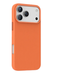 Чехол кожанный Keephone Peekaboo с MagSafe для iPhone 17 Pro оранжевый