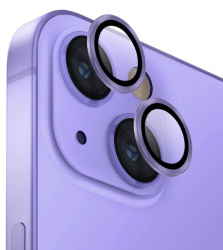 Защитное стекло камеры Uniq Optix для iPhone 14/14 Plus фиолетовое