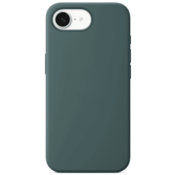 Чехол силиконовый Silicone Case MagSafe для iPhone 16E темно-зеленый
