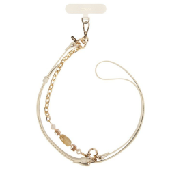 Шнурок на шею/кисть Uniq Coehl кожаный бежевый