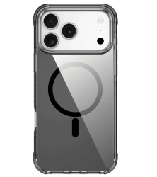 Чехол пластиковый Wiwu Hybrid Ultra с MagSafe для iPhone 17 Pro Max затемненный с черным