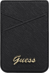 Чехол-бумажник Guess Magsafe черный с лого