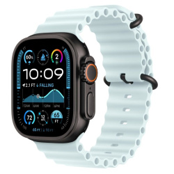 Apple Watch Ultra 2 (2024) GPS + Cellular, 49 мм, корпус из черного титана, ремешок Ocean голубого цвета