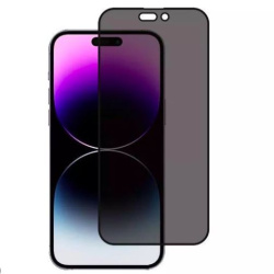 Защитное стекло для iPhone 14 Pro 3D Антишпион черное