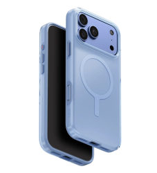 Чехол Uniq Clario MagSafe для iPhone 17 Pro/18 Pro голубой