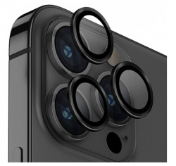 Защитное стекло камеры Uniq Optix Aluguard для iPhone 16 Pro/16 Pro Max черный титан