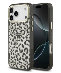 Чехол силиконовый Guess MagSafe для iPhone 17 Pro Max леопардовый