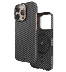 Чехол пластиковый Wiwu Aramid Air с MagSafe для iPhone 16 Pro Max черный с подставкой