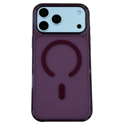 Чехол пластиковый ClearCase MagSafe для iPhone 18 Pro бордовый