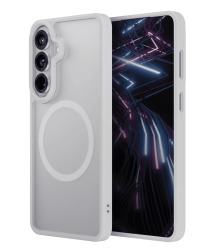 Чехол силиконовый Uniq Veren MagSafe для Samsung Galaxy S26 Plus матовый белый