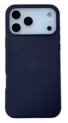 Чехол кожаный LeatherCase MagSafe для iPhone 17 Pro Max темно-синий