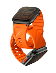 Ремешок Uniq Fluo для Apple Watch 40/41/42/44/45/49 мм оранжевый