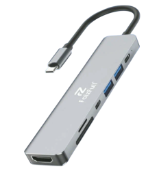 Разветвитель FaizFull FP47 7 в 1 серый