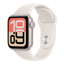 Apple Watch SE 3, 40 мм, корпус из алюминия цвета «сияющая звезда», спортивный ремешок «сияющая звезда»