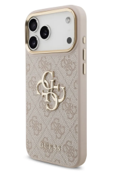 Чехол кожанный Guess для iPhone 17 Pro Max розовый 4 G