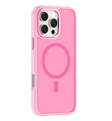 Чехол пластиковый Wiwu Armor Pro с MagSafe для iPhone 16 Pro Max матовый розовый