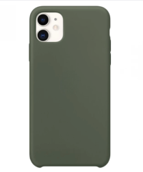 Чехол силиконовый Silicone case для iPhone 11 хаки