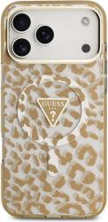 Чехол силиконовый Guess MagSafe для iPhone 17 Pro коричневый леопард