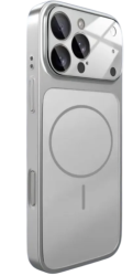 Чехол пластиковый AG Glass с MagSafe для iPhone 17 Pro серебристый