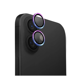 Защитное стекло камеры Uniq Optix Aluguard для iPhone 16/16 Plus хамелеон