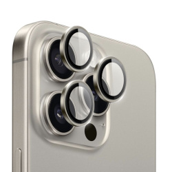 Защитное стекло камеры Wiwu 3D Lens Guard для iPhone 15 Pro/15 Pro Max натуральный титан