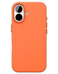 Чехол кожанный Keephone Peekaboo с MagSafe для iPhone 17 оранжевый