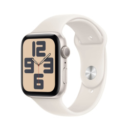 Apple Watch SE 2024, 44 мм, корпус из алюминия цвета &laquo;сияющая звезда&raquo;, спортивный ремешок &laquo;сияющая звезда&raquo;