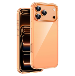 Чехол пластиковый Keephone X-Crystal для iPhone 17 Pro/18 Pro оранжевый