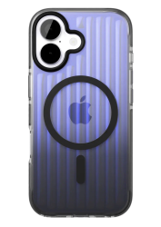 Чехол силиконовый VLP Pulse c MagSafe для iPhone 17 переливающийся черный