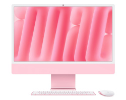 Apple iMac 24" Retina 4,5K (M4 10C CPU, 10C GPU, 2024), 16 ГБ, 256 ГБ SSD, розовый (MWV43)