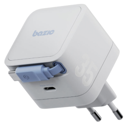СЗУ Bazic Retrek 35W Type-C с кабелем Type-C 0,7м белое