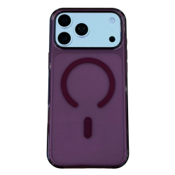 Чехол пластиковый ClearCase MagSafe для iPhone 18 Pro Max бордовый