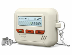 Чехол силиконовый Elago Pager Hang для Apple AirPods 4 бежевый