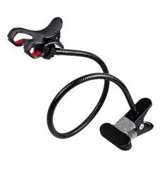 Автомобильный держатель S015 прищепка на гибкой ножке черный