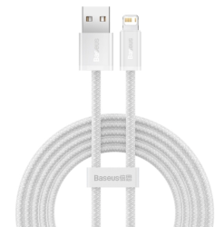 Кабель Baseus Dynamic USB to Lightning (1м) тканевый белый
