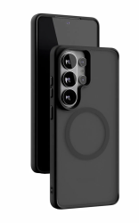 Чехол силиконовый VLP Bloom с MagSafe для Samsung Galaxy S26 Ultra черный матовый