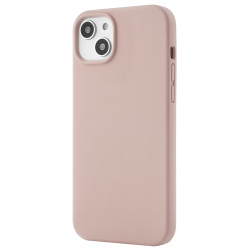 Чехол силиконовый Silicone Case 360 для iPhone 14 серо-розовый