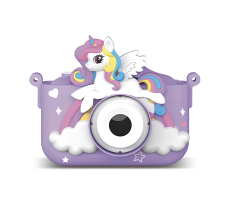 Детский цифровой фотоаппарат Единорог фиолетовый