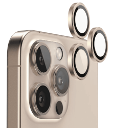 Защитное стекло камеры Wiwu PVD Two-color для iPhone 16 Pro/16 Pro Max песчаный титан